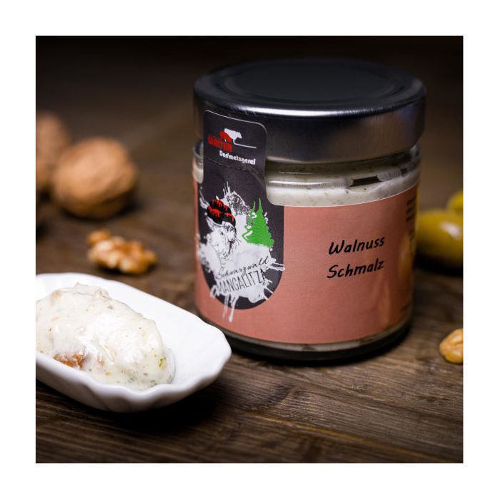 Walnußschmalz vom Mangalitza-Wollschwein