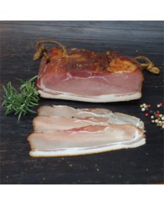Schinkenspeck aus der Hüfte, mild geräuchert