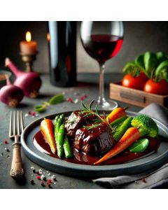 Rinderbäckchen in Burgundersoße